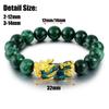 Stretchable Elastic New Blessing Jewelry Amulet Feng Shui Bracelet Bead Wristbands Green Obsidian Bangle Golden Pixiu Bracelet