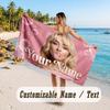 Custom Name Large Beach Towel,Sabrina Carpenter Quick Absorbent Towel For Outdoor Travel Poolside