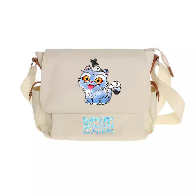 New Kpop Demon Hunter Group Printed Crossbody Bag Korean Wave Peripheral Shoulder Bag Crossbody Bag Canvas Bag Girls KTY