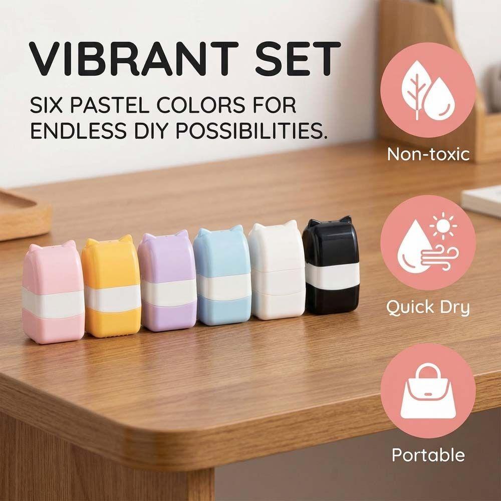 Convenient Pattern Roller Stamp Score Printing Painting Graffiti Gifts Toy Diary Album