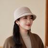 New Autumn and Winter Bow Basin Hat Women's Fashion Wool Woolen Warm Hat