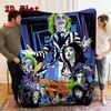 Beetlejuice 2D Flat Pattern Flannel Blanket High quality All Seasons Warmth and Comfort Perfect for Christmas Gifts.MMT0918328