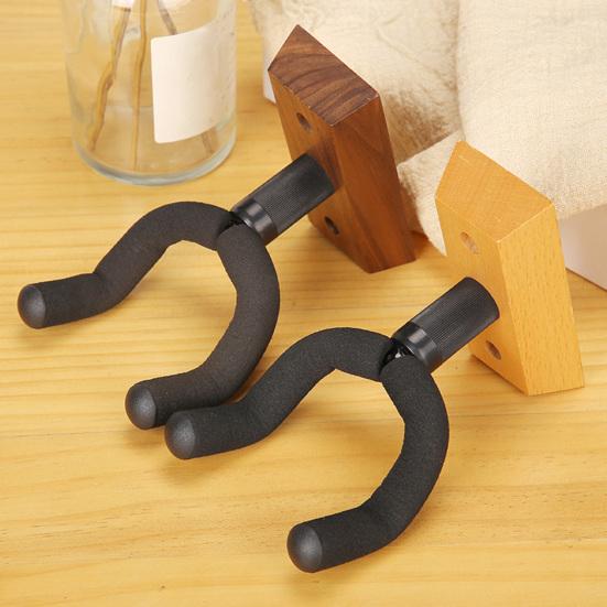 Wall Mount Guitar Hook with Screws Rotatable High Density Sponge Wrapped Electric Acoustic Folk Guitar Bass Ukulele Hanger Holder Stand