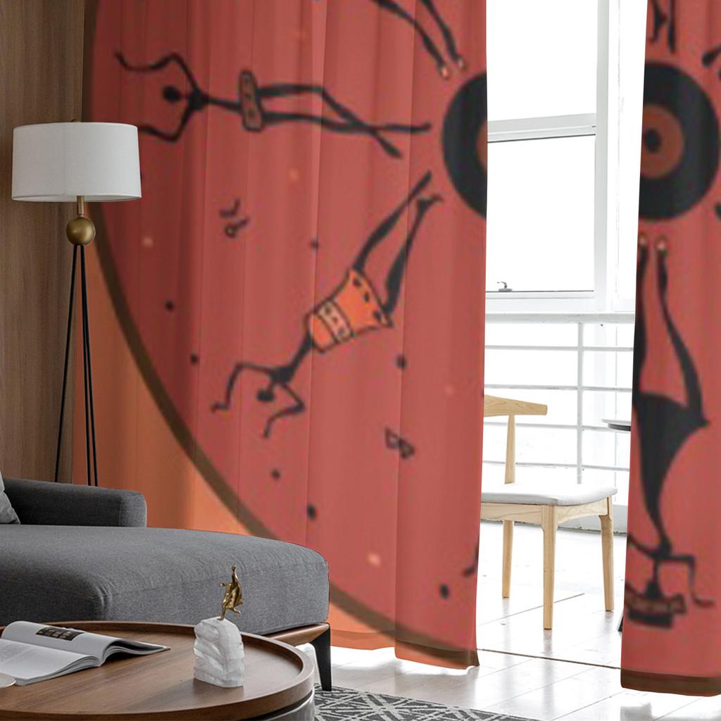 Figures Of African Dancers Tulle Curtains For Living Room Sheer Curtain Bedroom Veil Organza Decorative Window Treatments
