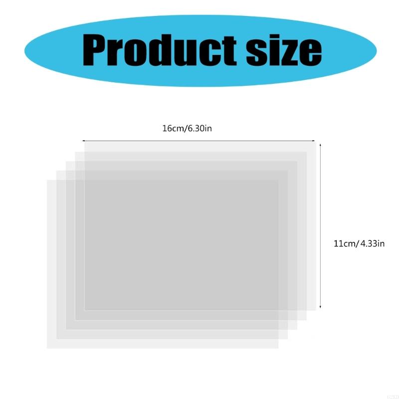 62KD 50Pieces Clear Crafts Acetate Sheets Heat Resistant Blank Plastic Stencils for Vinyls Cutting Quilting and Scrapbooking