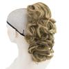 Soowee Short Curly Synthetic Hair Black To Burgundy Clip In Hair Extension Little Pony Tail Claw Ponytail False Hair on Clips