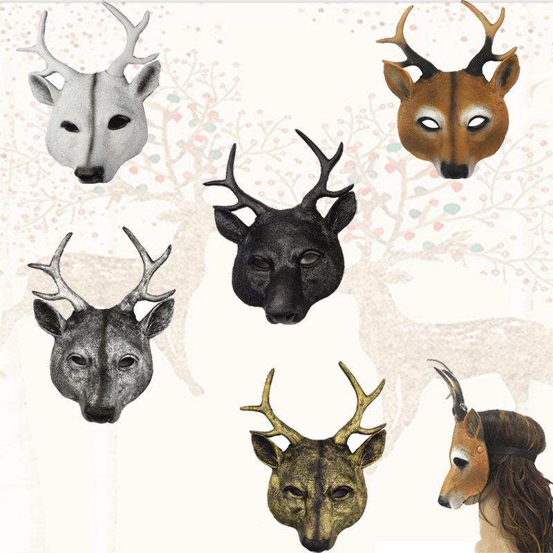 Stunning Deer Mask For Cosplay And Costume Parties Various Color Options