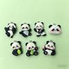 10Pcs Mignons Breloques Panda Kung Fu en Résine, Pendentifs Animaux Sportifs pour la Fabrication de Bijoux