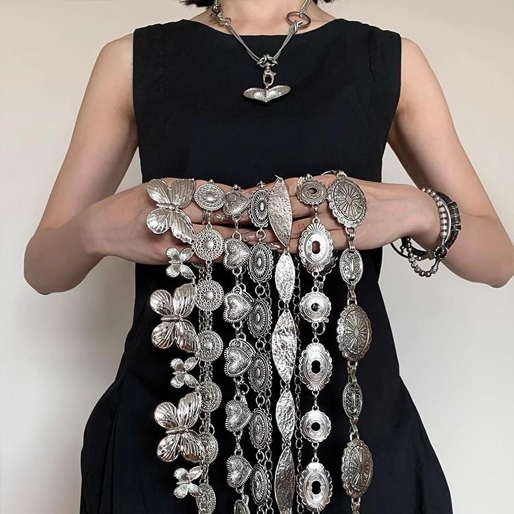 Bohemia Metal Butterfly Waist Belt For Women With Vintage Decorative Accent