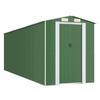 3147432 vidaXL Abri de jardin Vert 192x606x223 cm Acier galvanisé