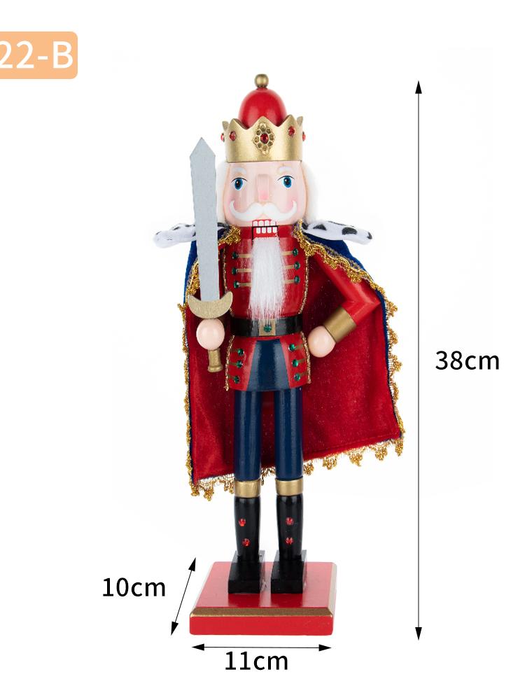 King Cape Style Wooden Nutcracker Ornament