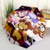 1 Stück Outdoor-Schirm im Halloween-Design mit niedlichen Anime-Charakteren - Automatisches Öffnen/Schließen, Tragbares 3-fach faltbares Design, 8-Speichen-Eisenrahmen - Perfektes Geschenk