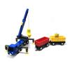 Crane Toy Boom Lifting Plastic Retractable Inertial Hand Push Engineering Truck Compatible with Wooden Track Children Gift