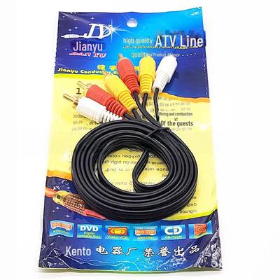 Cable de audio y video AV 3 a 3 RCA Lotus para DVD: disponible en longitudes de 1,5 m, 3 m y 5 m