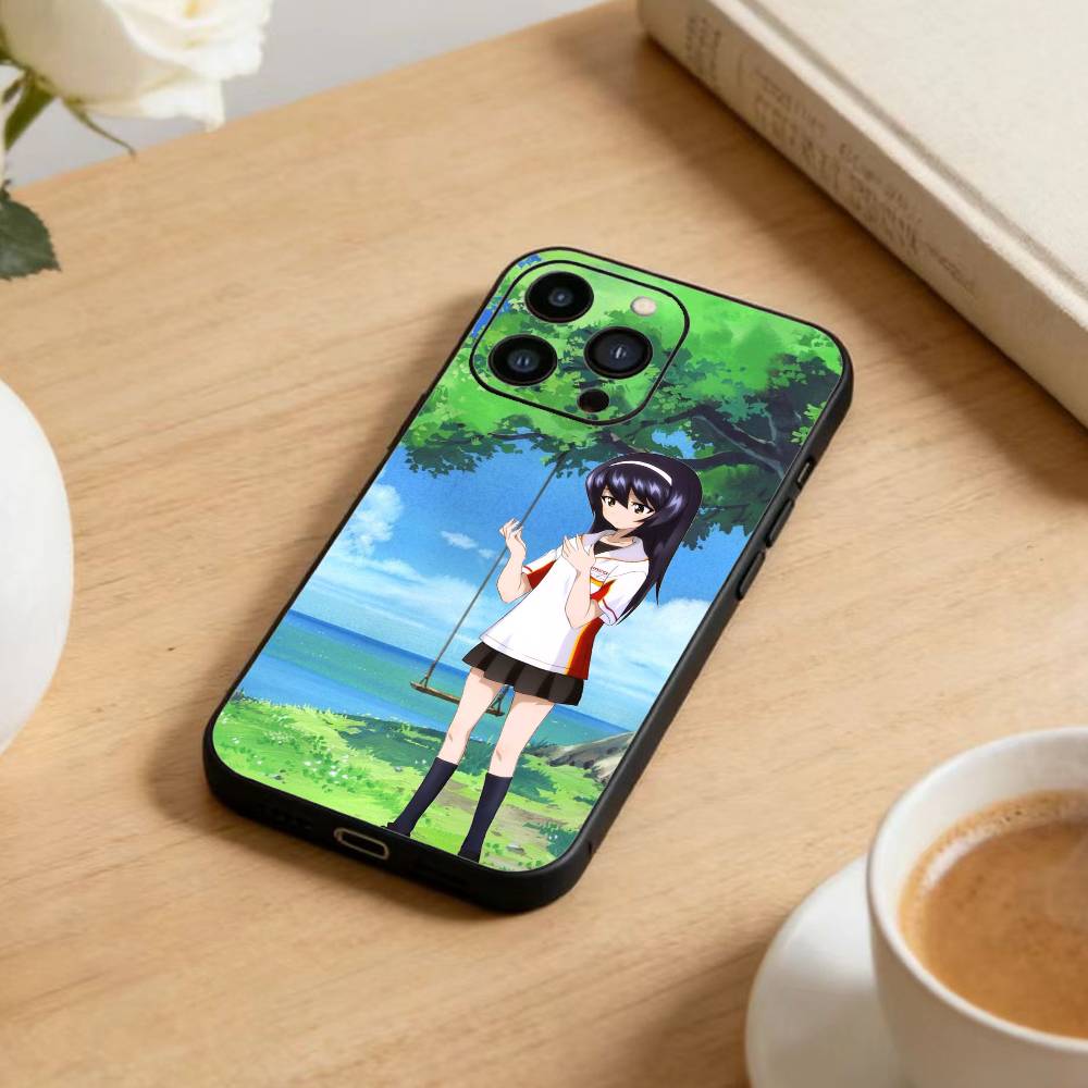 

G-GIRLS F-Und P-PANZER Phone Case For iPhone17,16,15,14,13,12 Plus,Max Soft Silicone Black Cover iPhone17