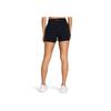 Under Armour Speed Pocket Two-In-One Logo Print Elastic Mid-Waist Sports Shorts Women Shorts Black 1383165-001