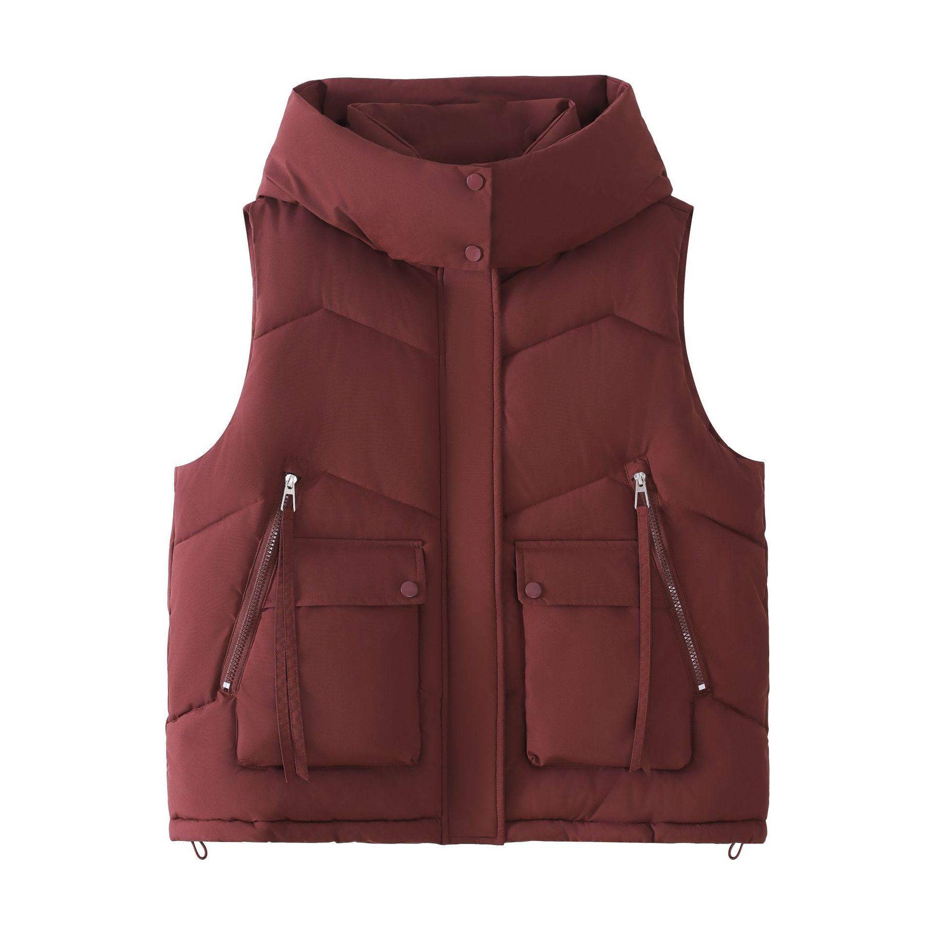 

Vest autumn and winter short down cotton vest women s Korean version fashion vest thickened vest M чорний