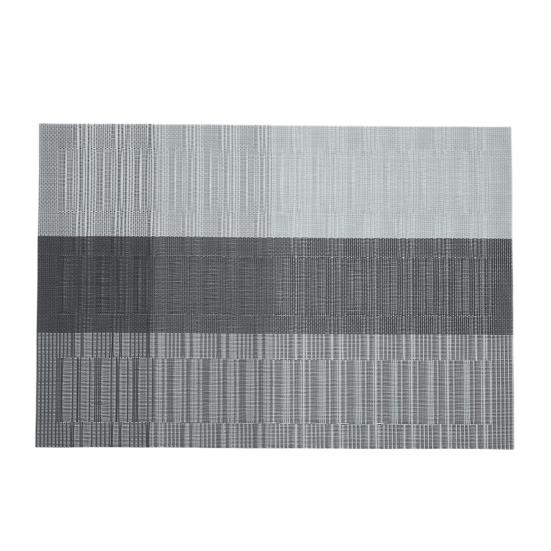 

PVC Placemat with Heat-Resistant Black Stripe Japanese Non-Slip Table Mat for Dining Kitchen Hotel Waterproof Oil-Proof Reusable Dining Mat for Plates C