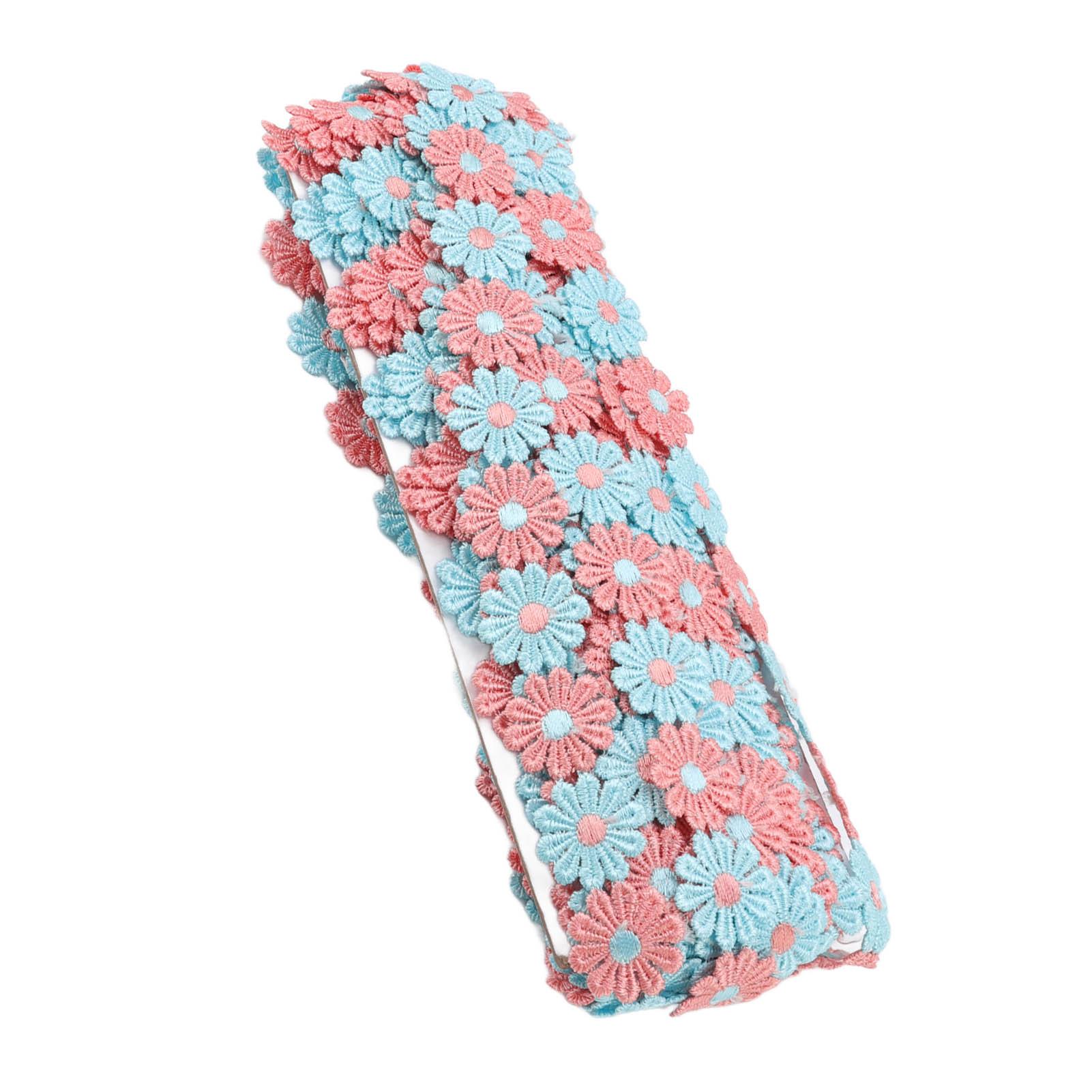 

Daisy Flower Lace Trim 15 Yards Exquisite Butiful Lace Fabric for Crafts Gift Wrapping Wedding Decorations