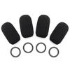 Voarmaks A20 Microphone Covers, 4-Pack Chubby Mic Foam Covers & 4 Silicone O-Rings for Bose A20, A30, and A10 Aviation Headsets with High-Density Spon