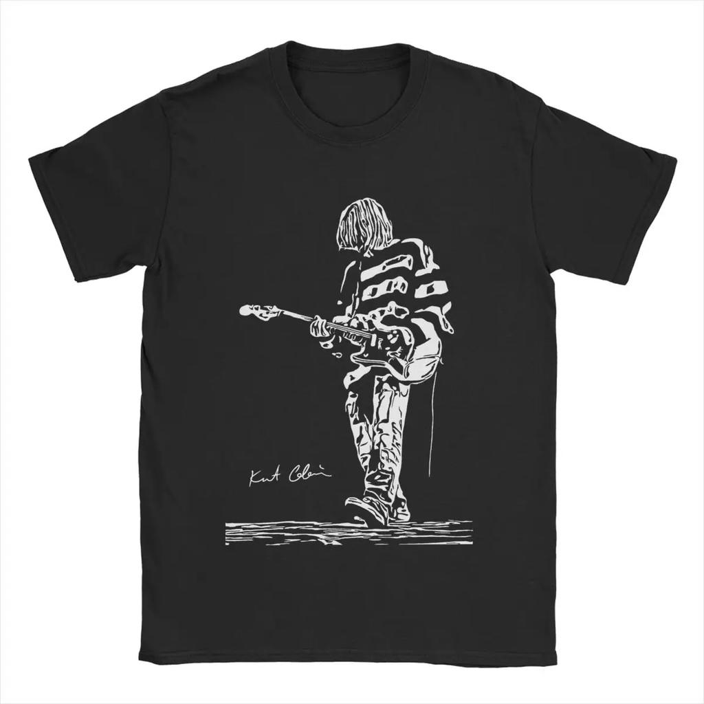 New Arrival Mens Clothes Tee Shirt Homme T-Shirts Men Tshirt for Men Kurt Cobain Guitar T Shirts Funny Casual Printed 71049