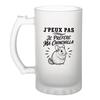 Chope À Bière - PLANETEE - J’peux Pas Je Préfère Ma Chinchilla - Verre Trempé Givré - 470 Ml - Imprimée En Bretagne