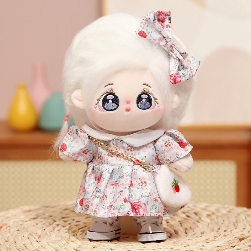 Puppe Geschenk Plüsch Boudoir Kleidung Mädchen Baumwolle Puppe Puppe 20cm Dress-up Spielzeug