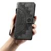 For Samsung Galaxy S25 Edge Case Card Slots Geometry Imprint Leather Phone Cover