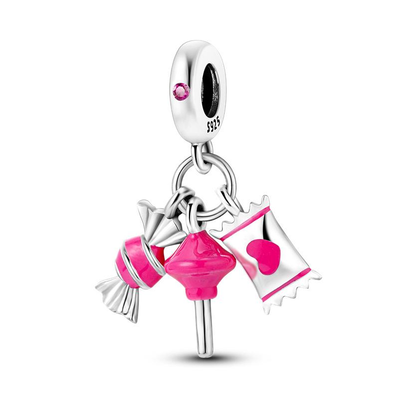 Copper Pink Handbag Lipstick Princess Dress Charms Beads For 3Mm Original Bracelets Diy Make A Lucky Gifts