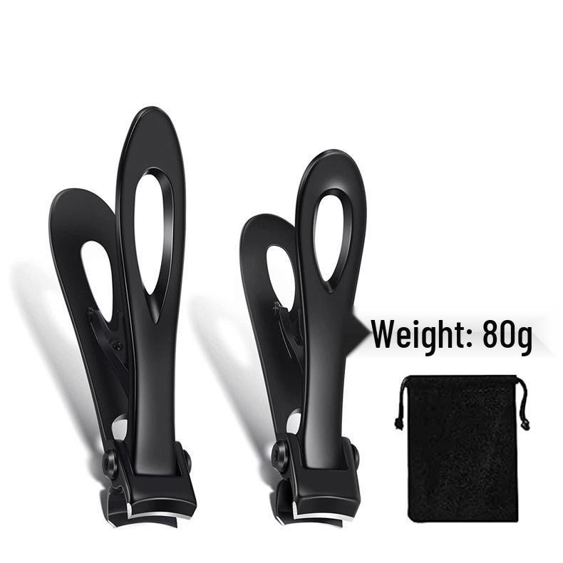Large Anti-Splash Stainless Steel Nail Clippers - Manicure Set for Thick Toenails