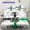 Individueller Name Hannover2 Muster Bettwäsche Steppdecke Set Heimdekoration Geschenk (1 Bettbezug + 2 Kissenbezüge (ohne Füllung))