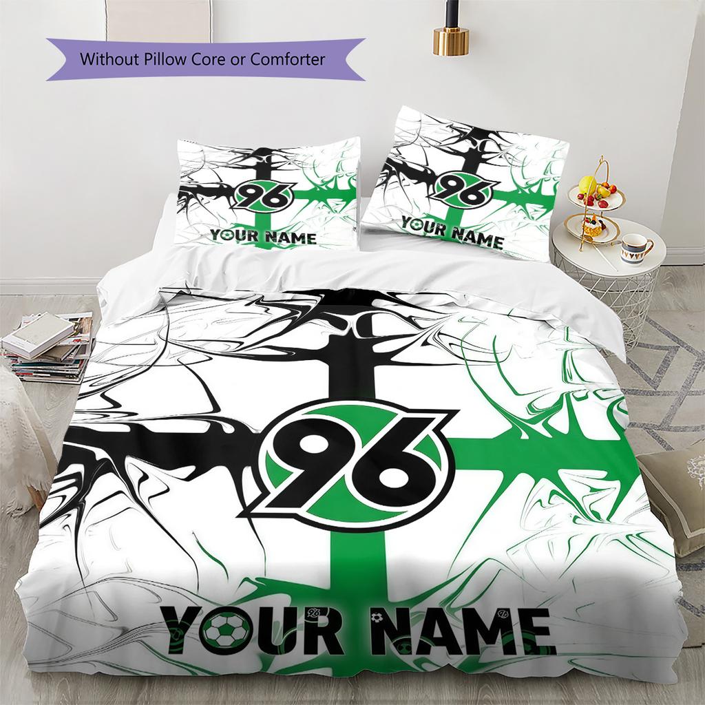 Individueller Name Hannover2 Muster Bettwäsche Steppdecke Set Heimdekoration Geschenk (1 Bettbezug + 2 Kissenbezüge (ohne Füllung))