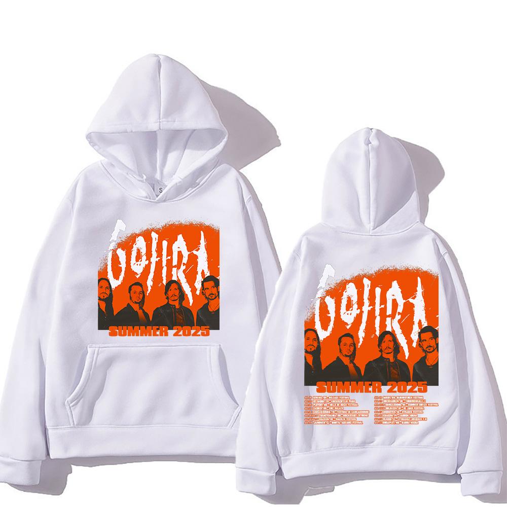 Hanorace Trupa Metal Gojira Turneul Gojira Vara 2025 Nou Sweatshirt Bărbați Femei Vintage Gotic Supradimensionat Pulover cu Glugă Streetwear