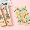 Wooden Pick-Up Sticks Game with Box Kids Adults Interactive Classic Board Game Brain Teaser Educational Long Bamboo Stick Picking Desk Toy