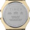 Timex T80 x Space Invaders 34mm Quartz Stainless Steel Strap Gold 18 Casual Watch (Model: TW2V30100YB)