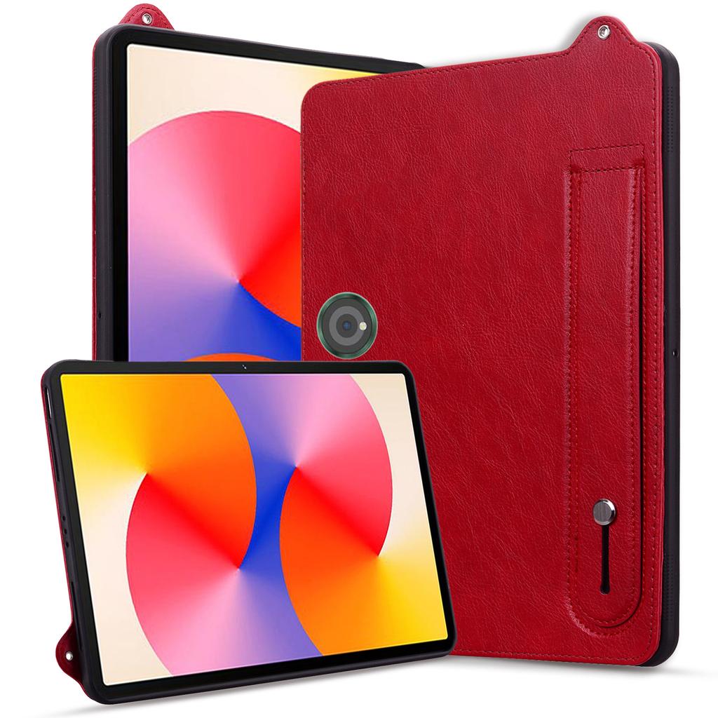 For OnePlus Pad/Oppo Pad 2 Tablet Case Hand Strap Kickstand Leather Cover