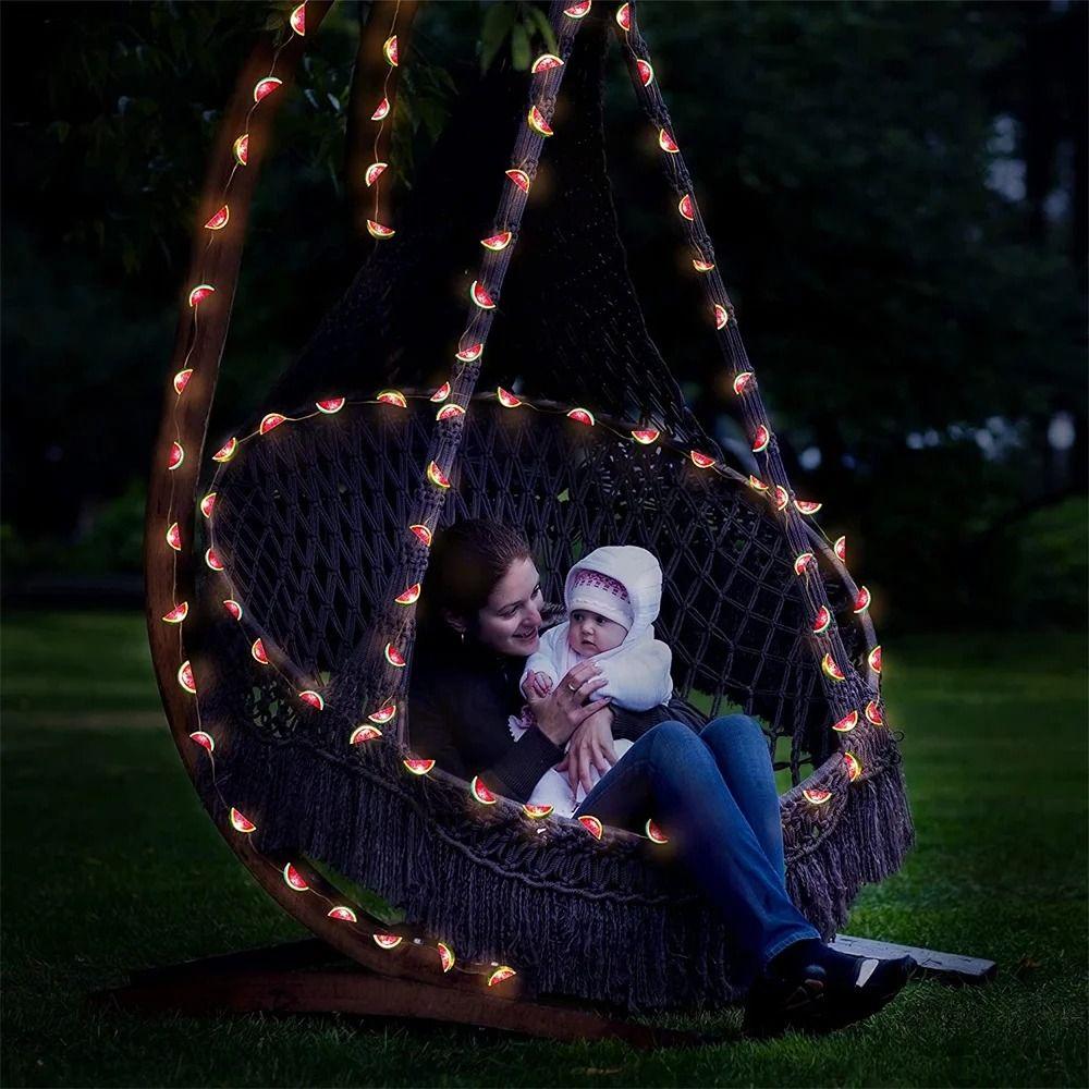 Creative LED Watermelon String Lights Colorful Fruit Colored Lights Fruit Night Lights Craft