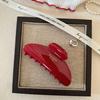Large Red Zodiac Year Hair Claw Clip French Letter Gold Accent Updo Bun Holder for Women Non-Slip Hair Grip Accessory