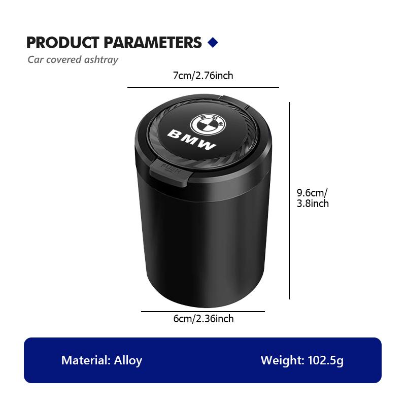 MXUI1 Car Portable Ashtray Garbag Can Multi-function Trash Bin Accessories For BMW M 1 3 4 5 6 7 Series M3 M6 F01 F02E34 E36 E70 F10