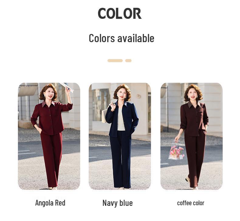 Korean Style Women's Spring 2026 Straight-Leg Pants Sportswear Set - High-End Casual Two-Piece