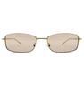 Sunglasses, fashion glasses, men's and women's, with colored lenses, thin lenses, metal frame, mellow mart (light brown)