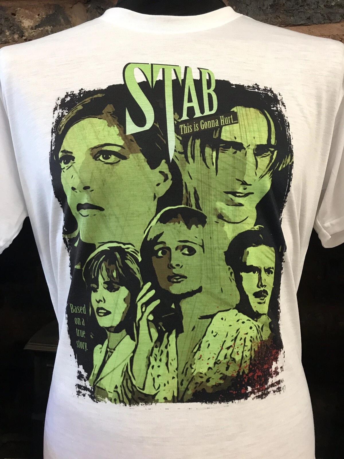 Scream STAB 100% Cotton T-shirt Mens Tees Top - Mens & Women s sizes S-XXL - horror movie cult retro 2 3 L
