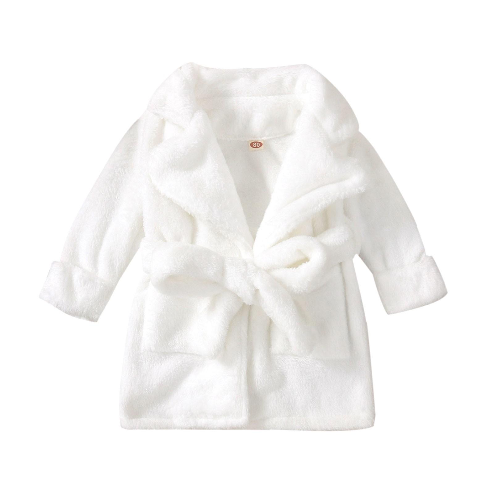 

Персонализированный детский флисовый банный халат - мягкий - с возможностью персонализации и вышивкой имени - для мальчиков и девочек 90 белый
