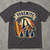 Yosemite Shirt, Half Dome Granite Vintage Travel Poster Tee, California Souvenir Gift, Sierra Nevada National Park Hiking Lover Tee