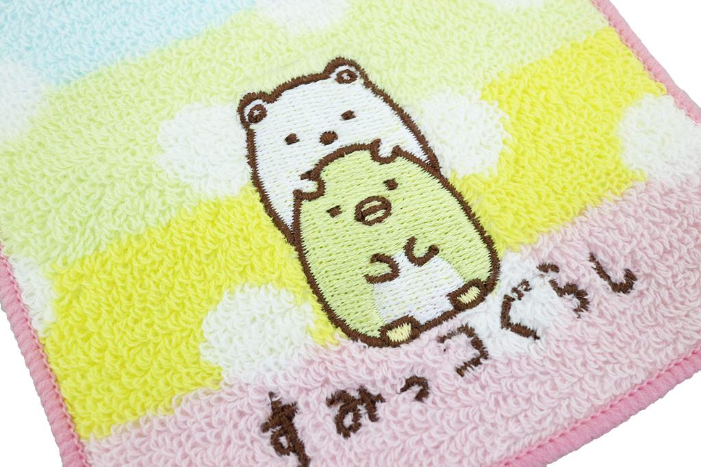 Marushin Half Handkerchiefs and Pocket Towels Featuring Sumikkogurashi and Sumikko Antibacterial and Deodorizing Perfect for and Elementary Perfect