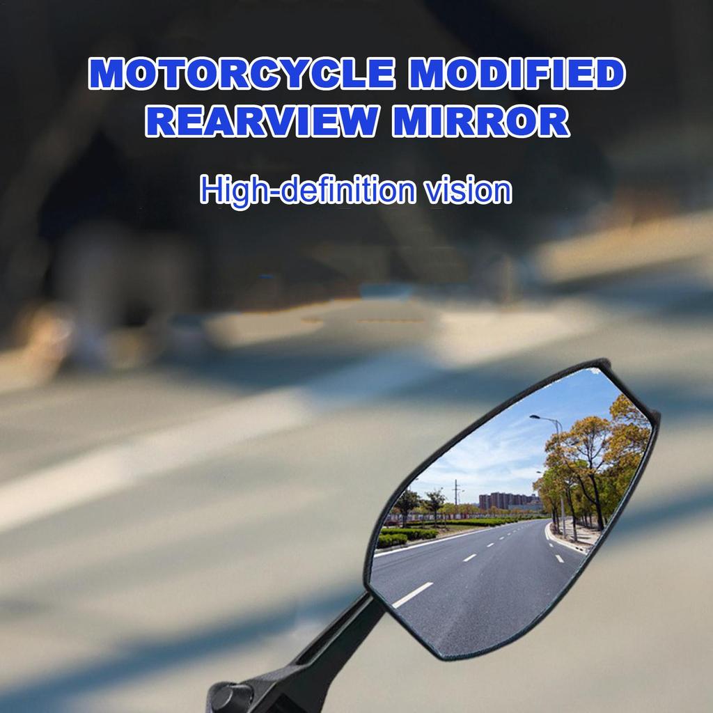 Mirrors For Motorcycles Motorcycle Handlebar Mirrors Anti-glare Reflector High Definition Vibration-resistant For Racing Cycling