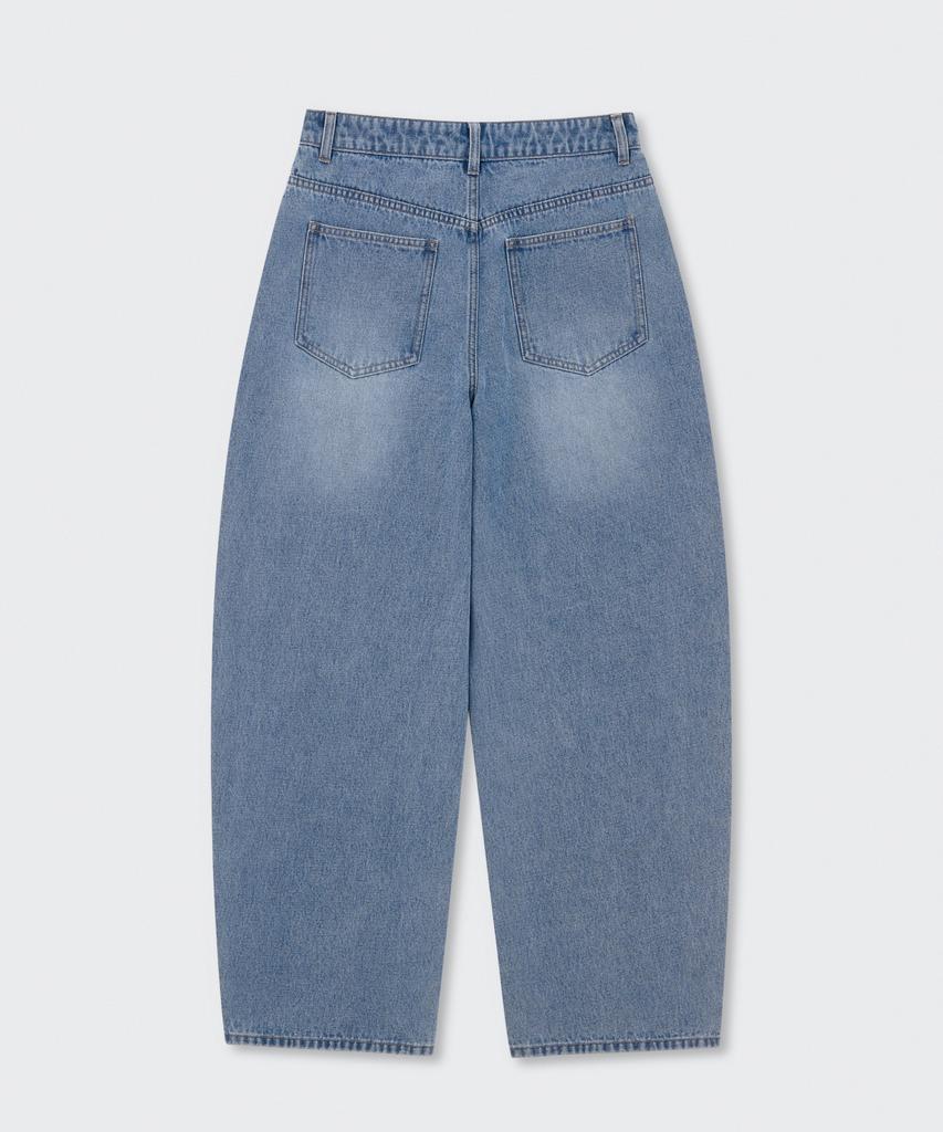 MUSINSA STANDARD WOMAN Curved Denim Pants [Light Indigo]