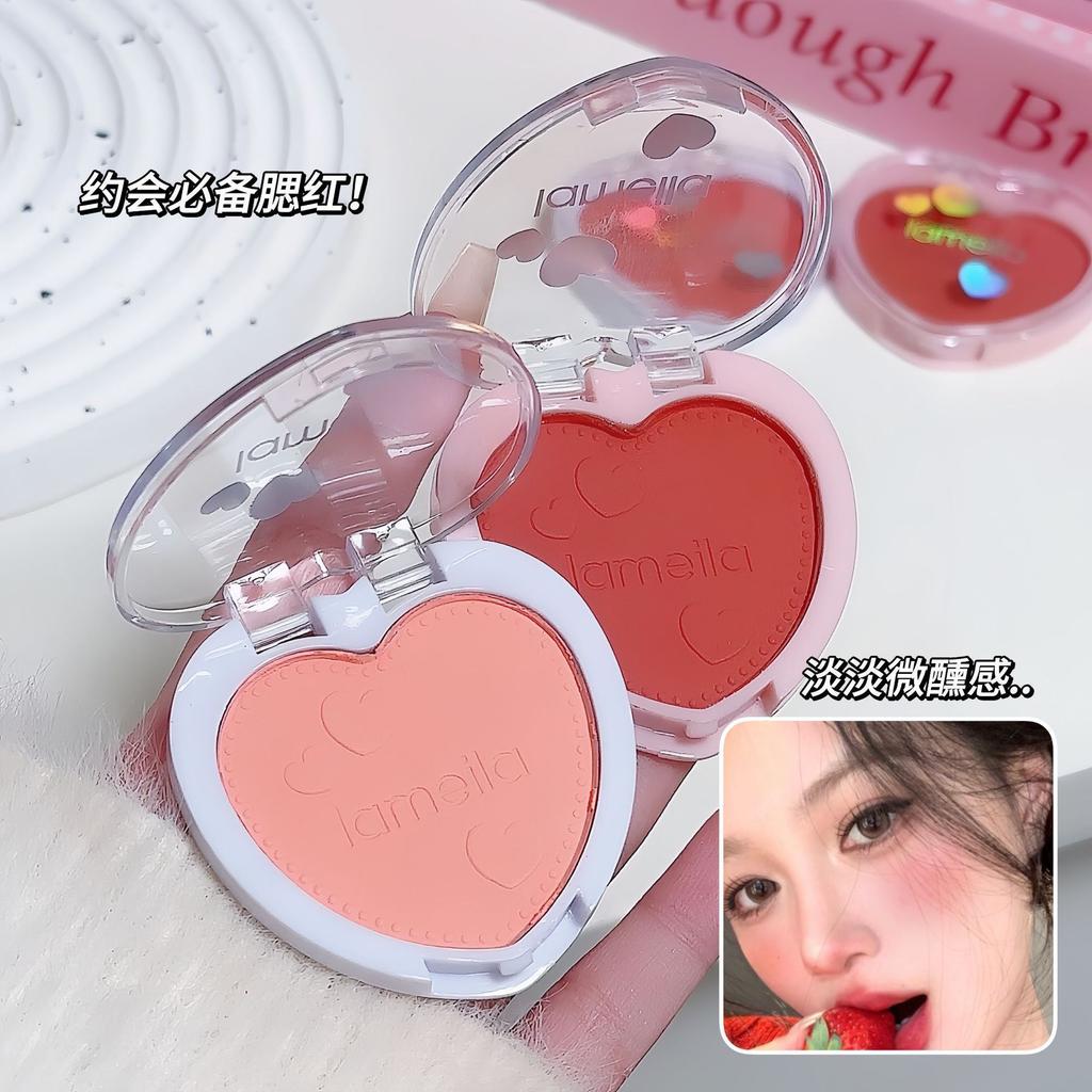 Lameila Single Color Heart Blush Palette Matte Flattering For Olive Skin