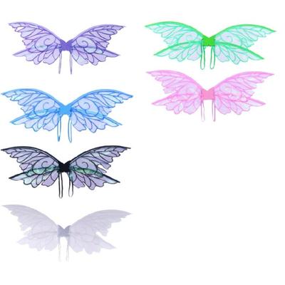 Schmetterlingsflügel, Feenflügel Kostüm für Mädchen, Halloween Schmetterlingskostüm für Cosplay Party, Rollenspiel