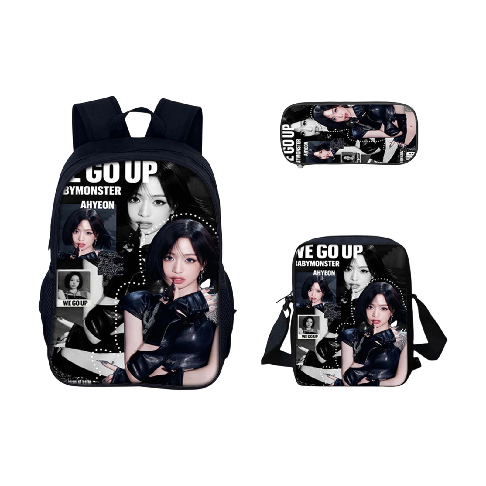 Elementary School Cartoon Backpack And Peripheral Backpack Three Piece Set One Size